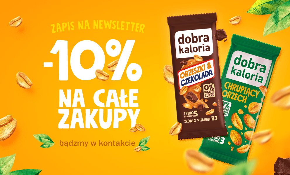 Dobra kaloria - zapis na newsletter z kodem rabatowym 10%